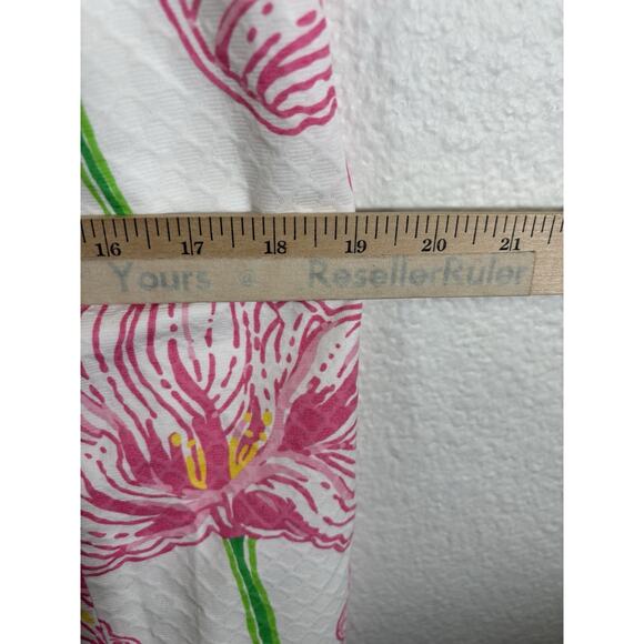 LILLY PULITZER Resort White Clover Cup Janice Shift Size 10 Pink w/Gold Soutache - Picture 6 of 11